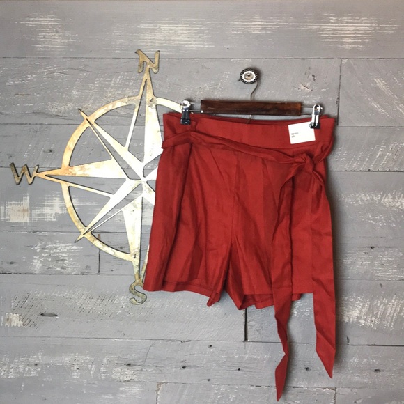 New express tie linen shorts - Picture 2 of 5